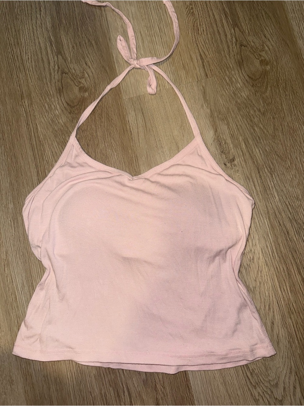 Halter Neck Pink Women's Tank Top